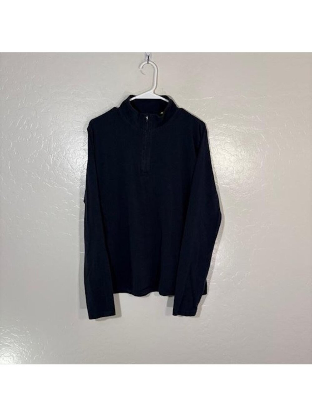 Tasc Performance Pullover Mens XL Blue Quarter Zip Long Sleeve Bamboo Blend